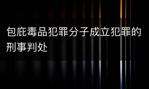 包庇毒品犯罪分子成立犯罪的刑事判处