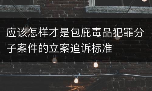 应该怎样才是包庇毒品犯罪分子案件的立案追诉标准