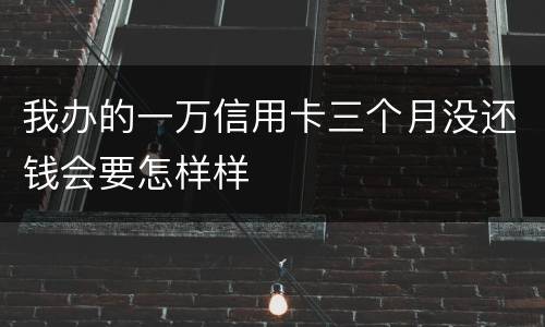 我办的一万信用卡三个月没还钱会要怎样样