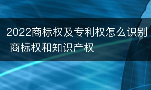 2022商标权及专利权怎么识别 商标权和知识产权