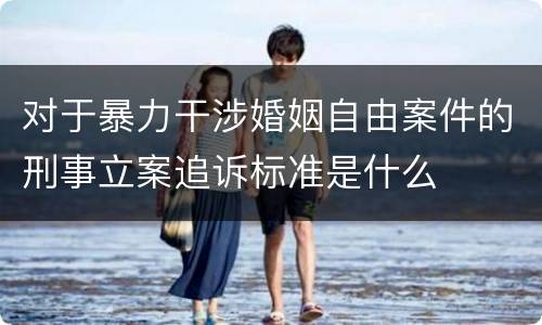 对于暴力干涉婚姻自由案件的刑事立案追诉标准是什么