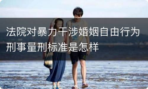 法院对暴力干涉婚姻自由行为刑事量刑标准是怎样