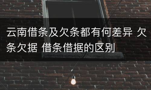 云南借条及欠条都有何差异 欠条欠据 借条借据的区别