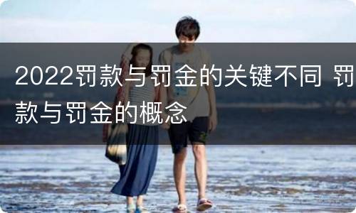 2022罚款与罚金的关键不同 罚款与罚金的概念