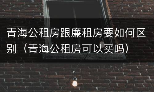 青海公租房跟廉租房要如何区别（青海公租房可以买吗）