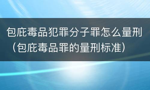 包庇毒品犯罪分子罪怎么量刑（包庇毒品罪的量刑标准）