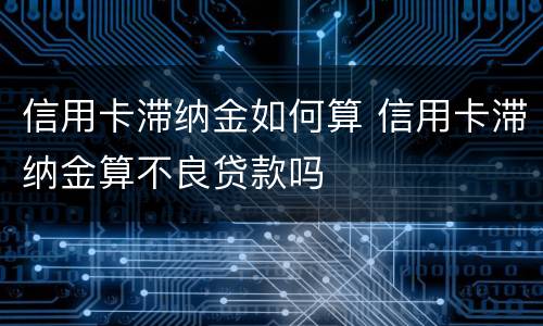 信用卡滞纳金如何算 信用卡滞纳金算不良贷款吗