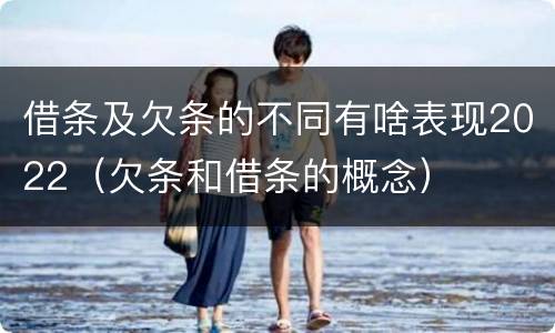 借条及欠条的不同有啥表现2022（欠条和借条的概念）