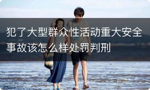 犯了大型群众性活动重大安全事故该怎么样处罚判刑