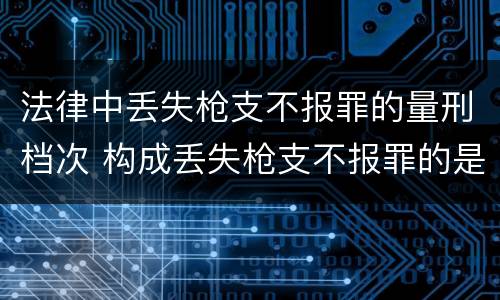 法律中丢失枪支不报罪的量刑档次 构成丢失枪支不报罪的是