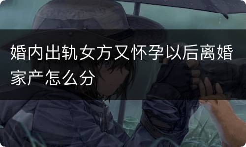 婚内出轨女方又怀孕以后离婚家产怎么分