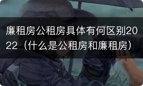 廉租房公租房具体有何区别2022（什么是公租房和廉租房）