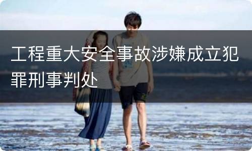 工程重大安全事故涉嫌成立犯罪刑事判处