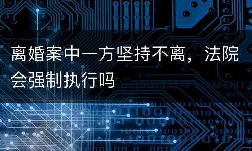 离婚案中一方坚持不离，法院会强制执行吗