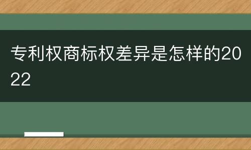 专利权商标权差异是怎样的2022