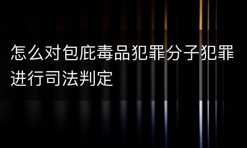 怎么对包庇毒品犯罪分子犯罪进行司法判定