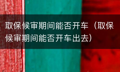 取保候审期间能否开车（取保候审期间能否开车出去）