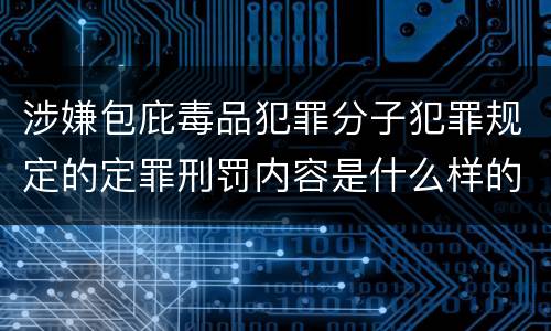 涉嫌包庇毒品犯罪分子犯罪规定的定罪刑罚内容是什么样的