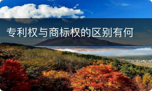 专利权与商标权的区别有何