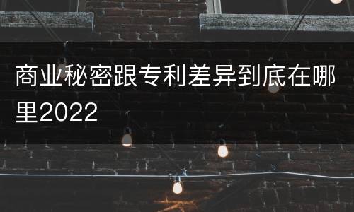 商业秘密跟专利差异到底在哪里2022