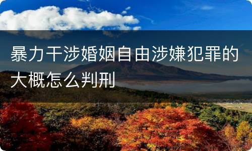 暴力干涉婚姻自由涉嫌犯罪的大概怎么判刑