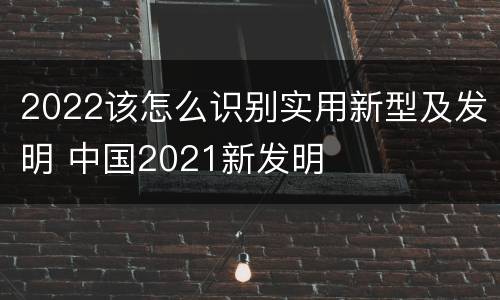 2022该怎么识别实用新型及发明 中国2021新发明