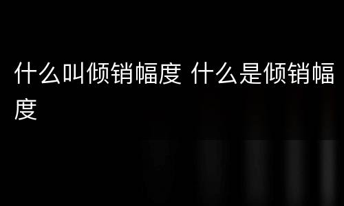 什么叫倾销幅度 什么是倾销幅度