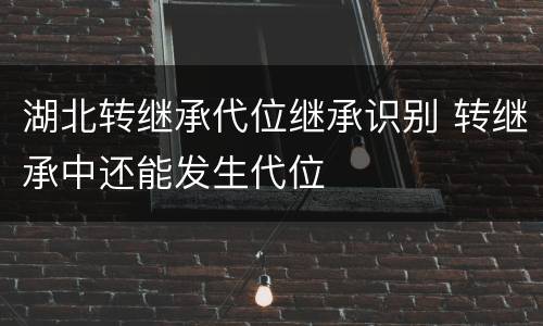 湖北转继承代位继承识别 转继承中还能发生代位