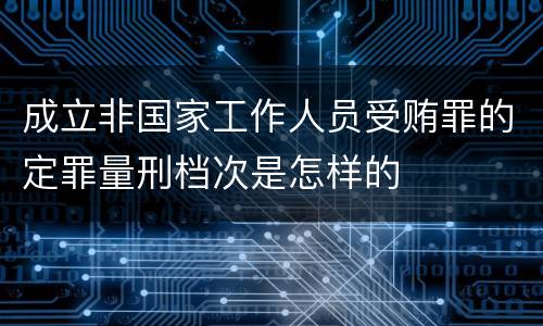 成立非国家工作人员受贿罪的定罪量刑档次是怎样的