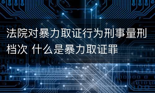 法院对暴力取证行为刑事量刑档次 什么是暴力取证罪