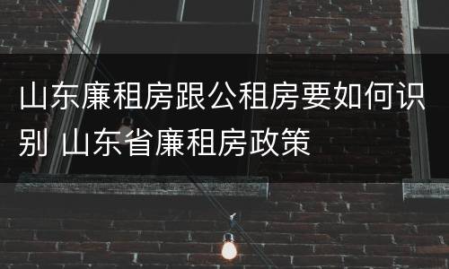 山东廉租房跟公租房要如何识别 山东省廉租房政策