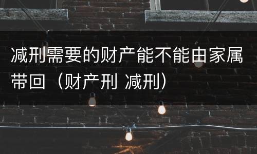 减刑需要的财产能不能由家属带回（财产刑 减刑）