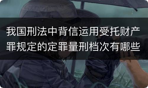 我国刑法中背信运用受托财产罪规定的定罪量刑档次有哪些