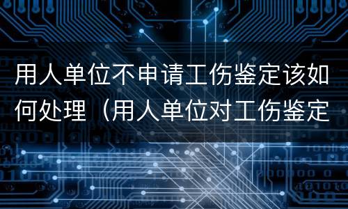用人单位不申请工伤鉴定该如何处理（用人单位对工伤鉴定不服有什么办法呢?）