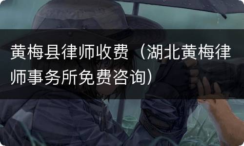 黄梅县律师收费（湖北黄梅律师事务所免费咨询）