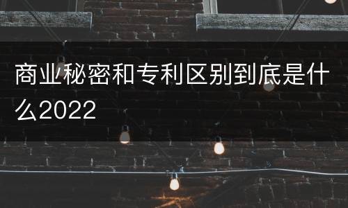 商业秘密和专利区别到底是什么2022