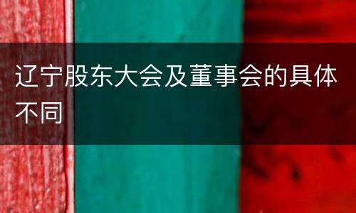 辽宁股东大会及董事会的具体不同