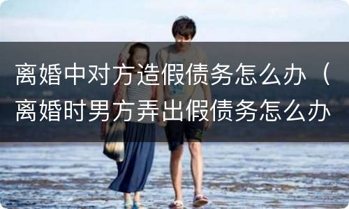 离婚中对方造假债务怎么办（离婚时男方弄出假债务怎么办）