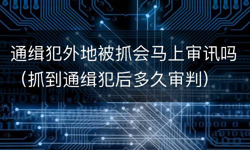 通缉犯外地被抓会马上审讯吗（抓到通缉犯后多久审判）