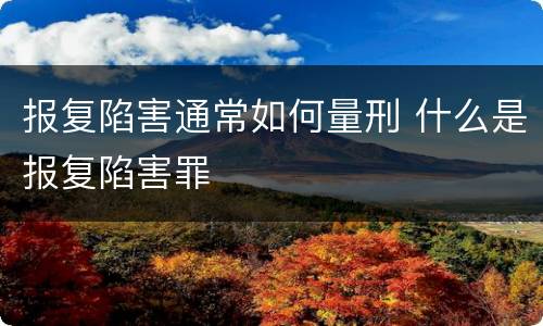 报复陷害通常如何量刑 什么是报复陷害罪