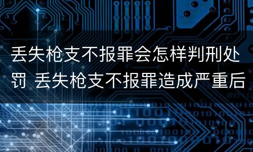 丢失枪支不报罪会怎样判刑处罚 丢失枪支不报罪造成严重后果