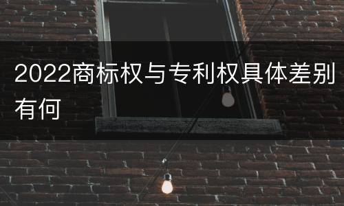 2022商标权与专利权具体差别有何