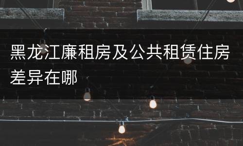 黑龙江廉租房及公共租赁住房差异在哪