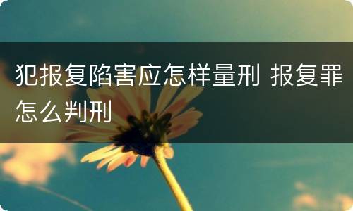犯报复陷害应怎样量刑 报复罪怎么判刑