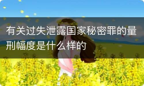 有关过失泄露国家秘密罪的量刑幅度是什么样的