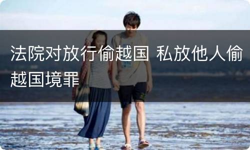 法院对放行偷越国 私放他人偷越国境罪