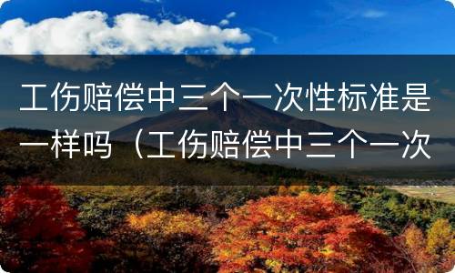 工伤赔偿中三个一次性标准是一样吗（工伤赔偿中三个一次性标准是一样吗）