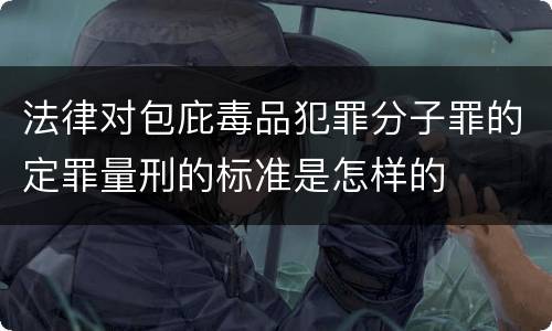 法律对包庇毒品犯罪分子罪的定罪量刑的标准是怎样的