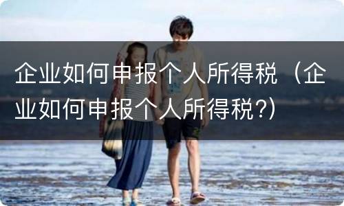 企业如何申报个人所得税（企业如何申报个人所得税?）