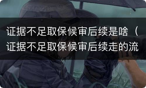 证据不足取保候审后续是啥（证据不足取保候审后续走的流程）
